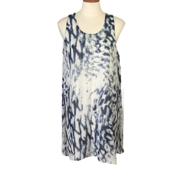 Paper Crane Blue and White Tie-Dye Dress Size M - Picture 2 of 4